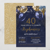 40. Einladungen für die Marine Gold-Einladung (Vorne/Hinten)