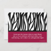 40 Einladungen in Rosa und Schwarz (Rückseite)