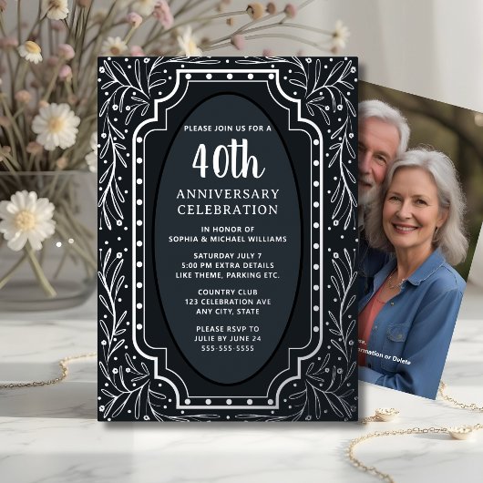 40. Einladungen zum Hochzeitstag Elegant