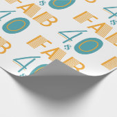 40 & Fab Moderner Geburtstag Geschenkpapier (Ecke)
