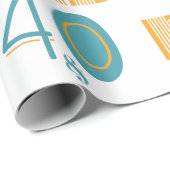 40 & Fab Moderner Geburtstag Geschenkpapier (Rolleneckpunkt)