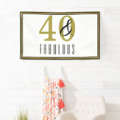 40 & fabelhafte Geburtstagsparty Banner (Insitu)