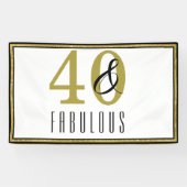40 & fabelhafte Geburtstagsparty Banner (Horizontal)
