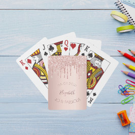 40 fabelhafte Party errötet Rose Gold Glitzer Trop Spielkarten