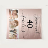 40 fabelhafte Rose Goldname Foto Wandteppich (Vorderseite (Horizontal))