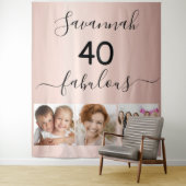 40 fabelhafte Rose Goldname Foto Wandteppich (Beispiel)