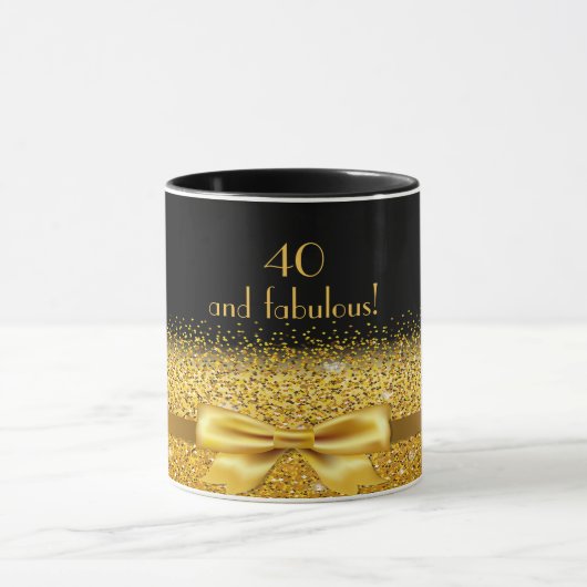 40 fabelhafte schwarze goldene Eleganz Tasse (Zentrum)