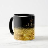 40 fabelhafte schwarze goldene Eleganz Tasse (Vorderseite Links)
