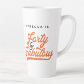 40 & fabelhafte Vintage Geburtstagsschrift Milchtasse (Rechts)