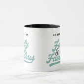 40 & fabelhafte Vintage Geburtstagsschrift Tasse (Zentrum)