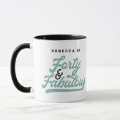 40 & fabelhafte Vintage Geburtstagsschrift Tasse (Links)