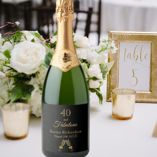 40 fabelhafter Goldspass-Name Schaumweinetikett