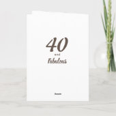 40 & fabelhaftes pfirsichfarbenes Foto Karte (Rückseite)