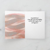 40 & fabelhaftes pfirsichfarbenes Foto Karte (Innenseite)