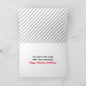 40 & Fabulous 40. Geburtstag Foto Schwarz & Weiß Karte (Innenseite)