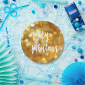 40 & Fabulous - 40. Geburtstag Gold Glitzern Pappteller (Party)