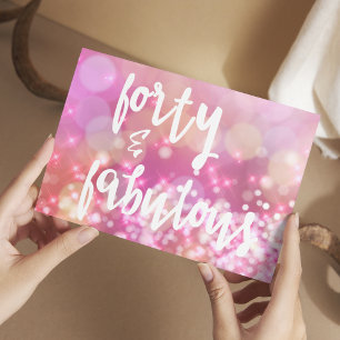 40 & Fabulous - 40. Geburtstagskarte Postkarte