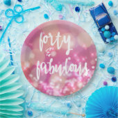 40 & Fabulous - 40. Geburtstagspapier-Teller Pappteller (Party)