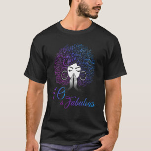 40 & Fabulous Afro Hair Black Women 40. Geburtstag T-Shirt