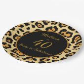 40 & Fabulous Birthday Leopard Print Paper Teller (Schrägansicht)