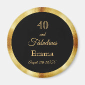 40 fabulous black gold name magnet (Vorne)