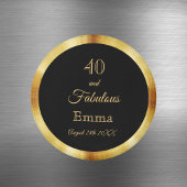 40 fabulous black gold name magnet