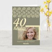 40 & Fabulous Daisy Blume Wasserfarbe Foto Karte (Gelbe Blume)