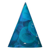 40 & Fabulous Elegant Ocean Blue Geburtstag Partyhütchen (Links)