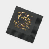 40 & Fabulous Fortieth Birthday Personalisierter N Servietten Mit Folie (Links)