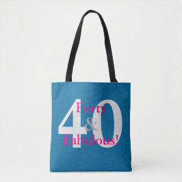 40 & Fabulous! Freuen Sie sich auf Blauen und Hot  Tasche