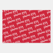 40 & Fabulous - Fun Red 40. Geburtstag Geschenkpapier Set (Vorderseite)