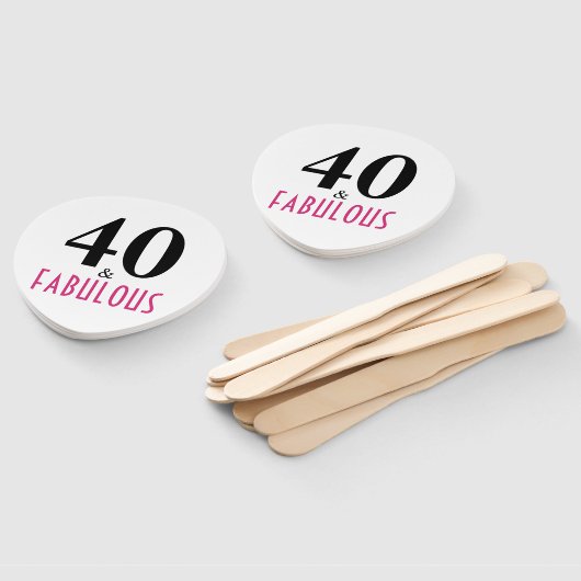 40 & Fabulous Geburtstag Fächer (Non-assembled)