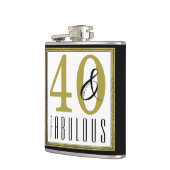40 & Fabulous Geburtstagsfeier Flachmann (Links)