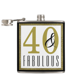 40 & Fabulous Geburtstagsfeier Flachmann