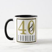 40 & Fabulous Geburtstagsfeier Tasse (Links)
