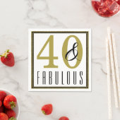 40 & Fabulous Geburtstagsparty Paper Serviette (Beispiel)
