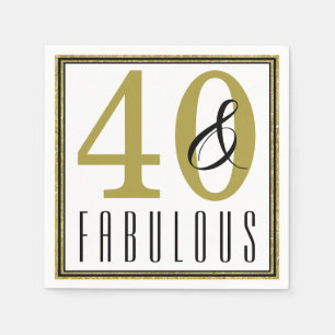 40 & Fabulous Geburtstagsparty Paper Serviette