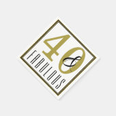 40 & Fabulous Geburtstagsparty Paper Serviette (Ecke)