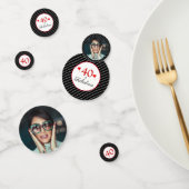 40 & Fabulous Hearts 40. Geburtstag Foto Black Konfetti (Gruppe)