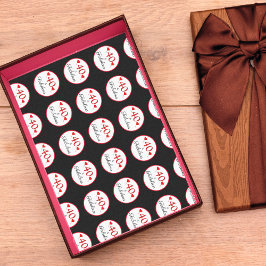 40 & Fabulous Hearts 40. Geburtstag Schwarz Seidenpapier