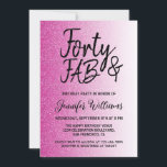 40 Fabulous Hot Pink Glitzer 40. Geburtstag Einladung<br><div class="desc">Mit diesem stilvollen 40. Geburtstagsdesign im warmen Rosa-Glitzer-Stil feiern Sie 40 stilvoll und lassen Sie sich einfach für Ihre 40. Geburtstagsfeier personalisieren. Die Wörter 40 und Fab sind Set mit modernen Schriften. Exklusiv für Sie von Happy Dolphin Studio entworfen!</div>