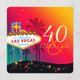 40 & Fabulous Las Vegas Geburtstagsparty Einladung