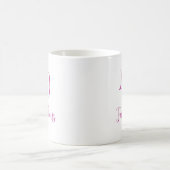 40 & Fabulous Pink Glitzer Typografie Kaffeetasse (Mittel)