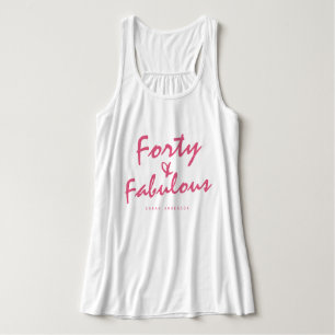 40 Fabulous Pink Name 40. Geburtstag Geschenktank Tank Top