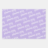 40 & Fabulous - Spaß Lila 40. Geburtstag Geschenkpapier Set (Vorderseite)