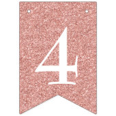 40 Fabulous White Script Rose Gold Glitzer Wimpelkette (Dritte Fahne)