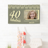 40 & Fabulous Yellow Daisy Blume Wasserfarbe Foto Banner (Insitu)