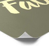 40 & Fabulous Yellow Daisy Blume Wasserfarbe Foto Poster (Ecke)