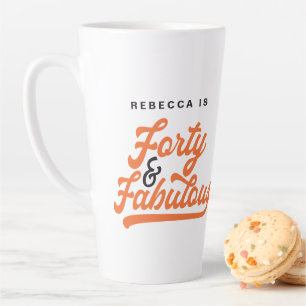 40 & fantastisch Geburtstag Retro-Vintage-Schrift Milchtasse