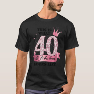 40 & Fantastisch I Pink White Party Gruppen Candid T-Shirt